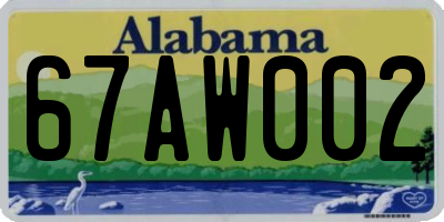 AL license plate 67AW002