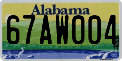 AL license plate 67AW004