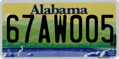 AL license plate 67AW005
