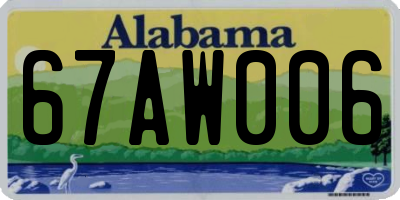 AL license plate 67AW006