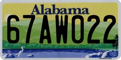 AL license plate 67AW022