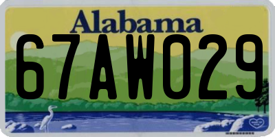 AL license plate 67AW029