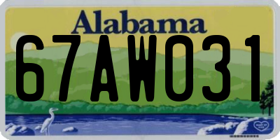 AL license plate 67AW031