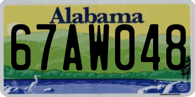 AL license plate 67AW048