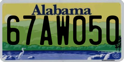 AL license plate 67AW050