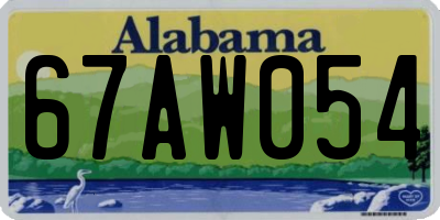 AL license plate 67AW054