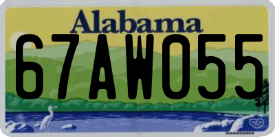 AL license plate 67AW055