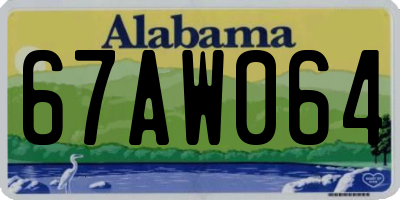 AL license plate 67AW064