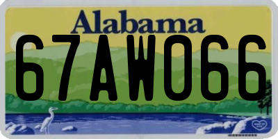 AL license plate 67AW066