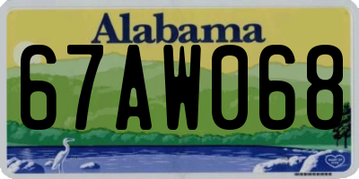 AL license plate 67AW068
