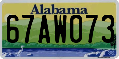 AL license plate 67AW073