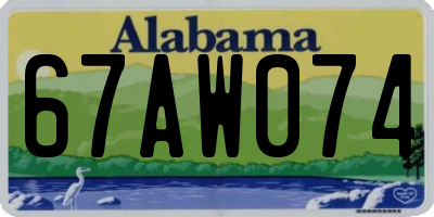 AL license plate 67AW074