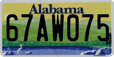 AL license plate 67AW075