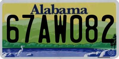 AL license plate 67AW082