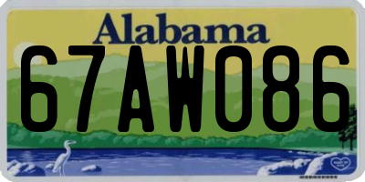 AL license plate 67AW086