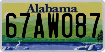 AL license plate 67AW087