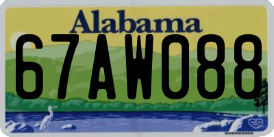AL license plate 67AW088