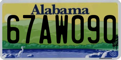 AL license plate 67AW090