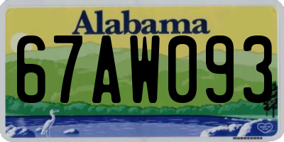 AL license plate 67AW093