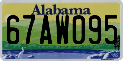 AL license plate 67AW095
