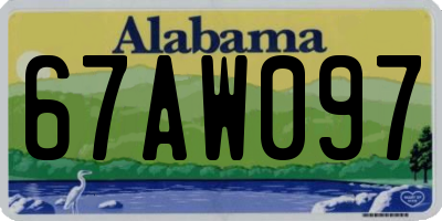 AL license plate 67AW097