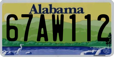 AL license plate 67AW112