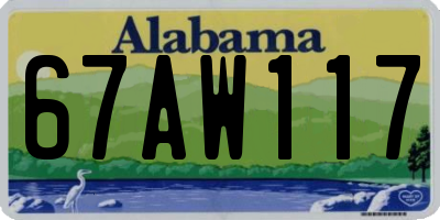 AL license plate 67AW117