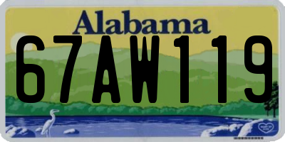 AL license plate 67AW119