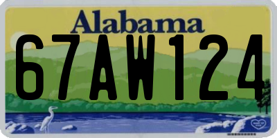 AL license plate 67AW124
