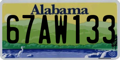 AL license plate 67AW133