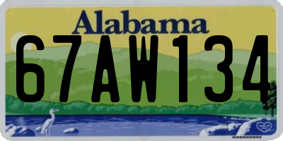 AL license plate 67AW134