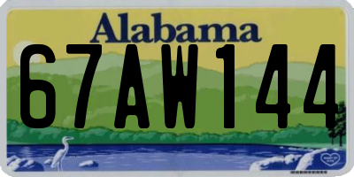 AL license plate 67AW144