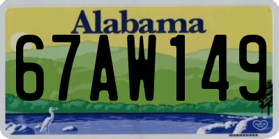 AL license plate 67AW149