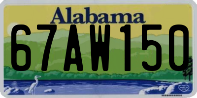 AL license plate 67AW150