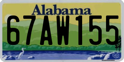 AL license plate 67AW155