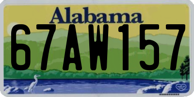 AL license plate 67AW157