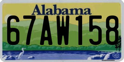 AL license plate 67AW158