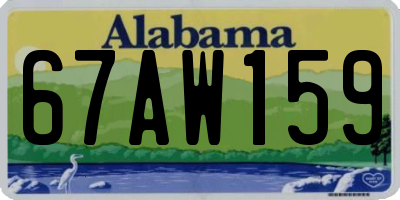 AL license plate 67AW159