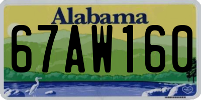 AL license plate 67AW160
