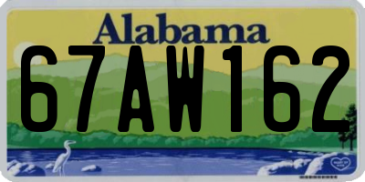 AL license plate 67AW162