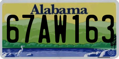 AL license plate 67AW163