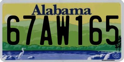 AL license plate 67AW165
