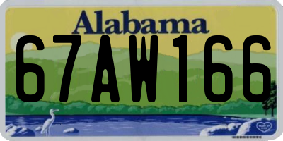 AL license plate 67AW166