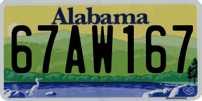AL license plate 67AW167