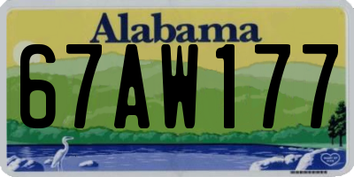 AL license plate 67AW177