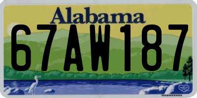 AL license plate 67AW187