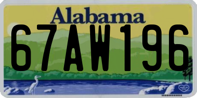 AL license plate 67AW196