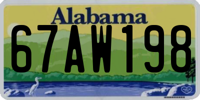 AL license plate 67AW198