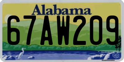 AL license plate 67AW209