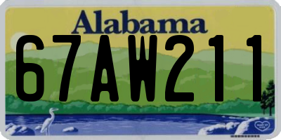 AL license plate 67AW211